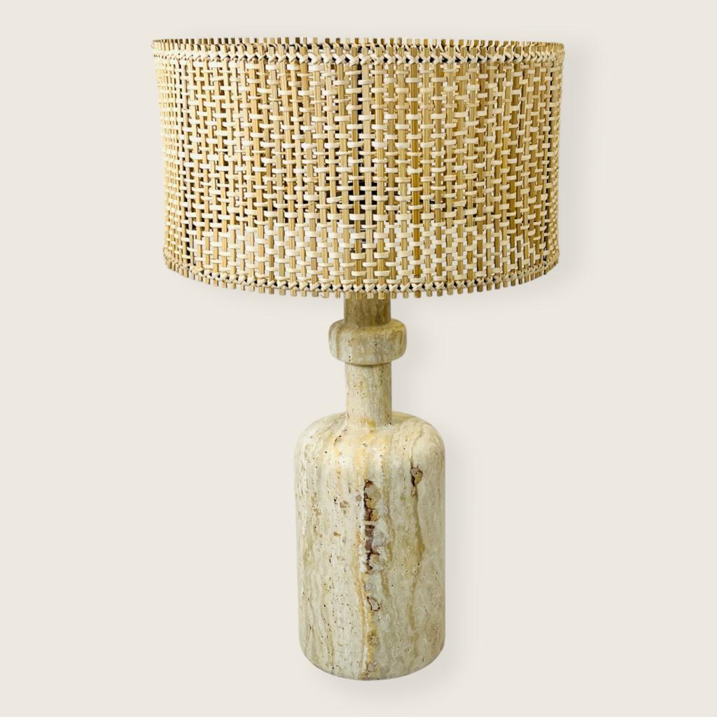 Bottled Bottom Marked Travertine Lamp