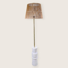 Ringed Grey Streaked Taxila Stone Floor Lamp