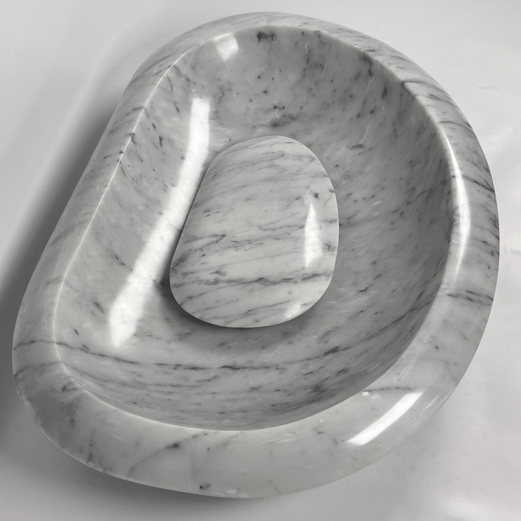 Bean Grey Streaked Marble Sink