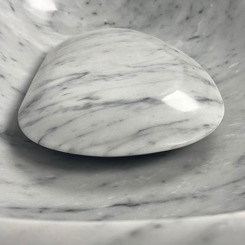 Bean Grey Streaked Marble Sink